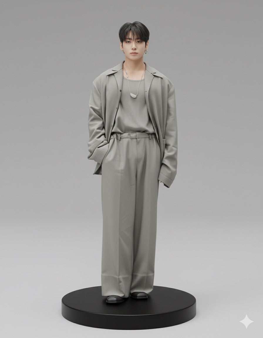 Funko Collectible Handsome Heartthrob BTS Jungkook deluxe statue figure 9.3 inch tall with detailed outfit and black stage base