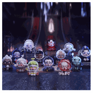 Skullpanda Ancient Castle collectible set featuring 12 adorable zombified baby figurines in a haunted castle theme