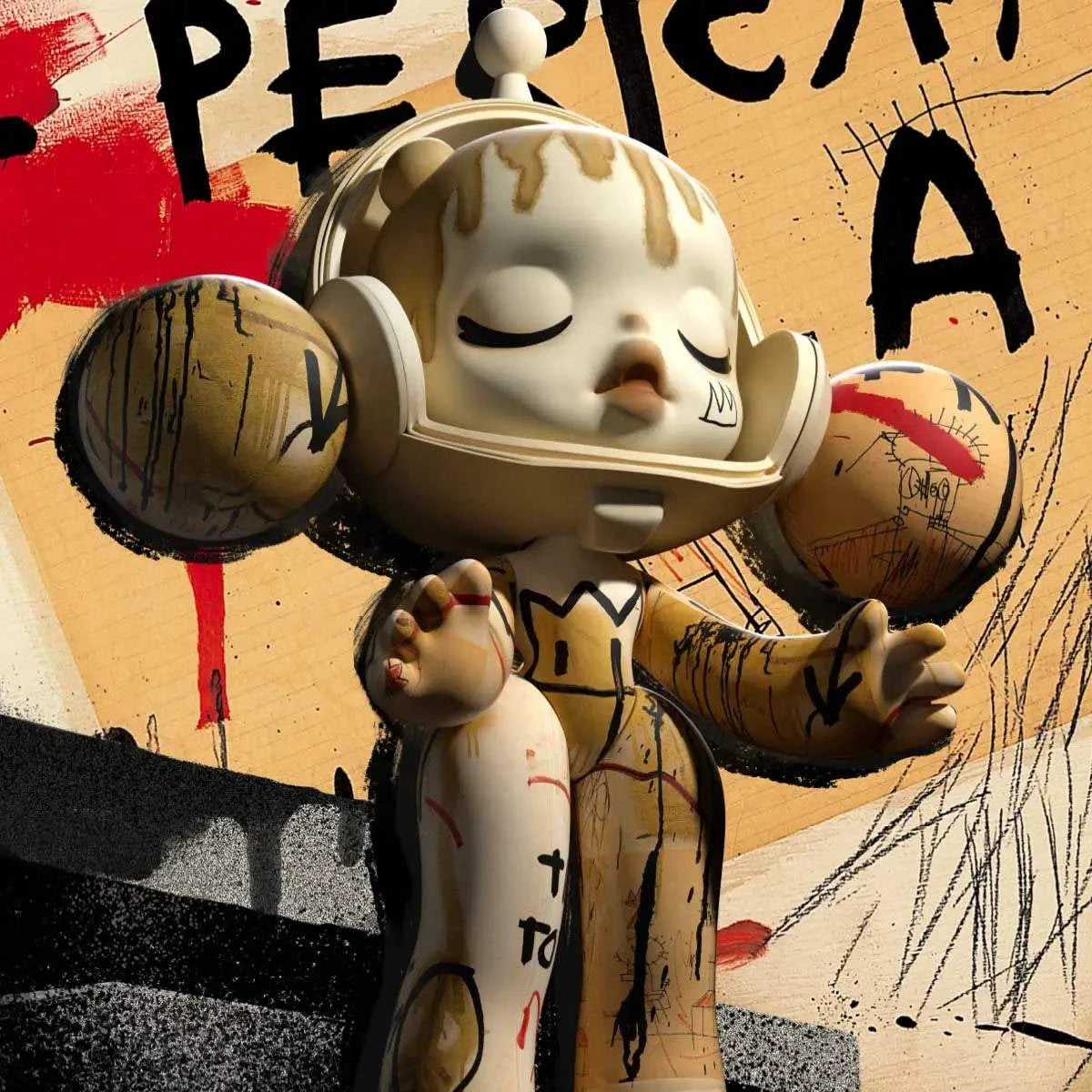 SKULLPANDA 1000% JEAN-MICHEL BASQUIAT